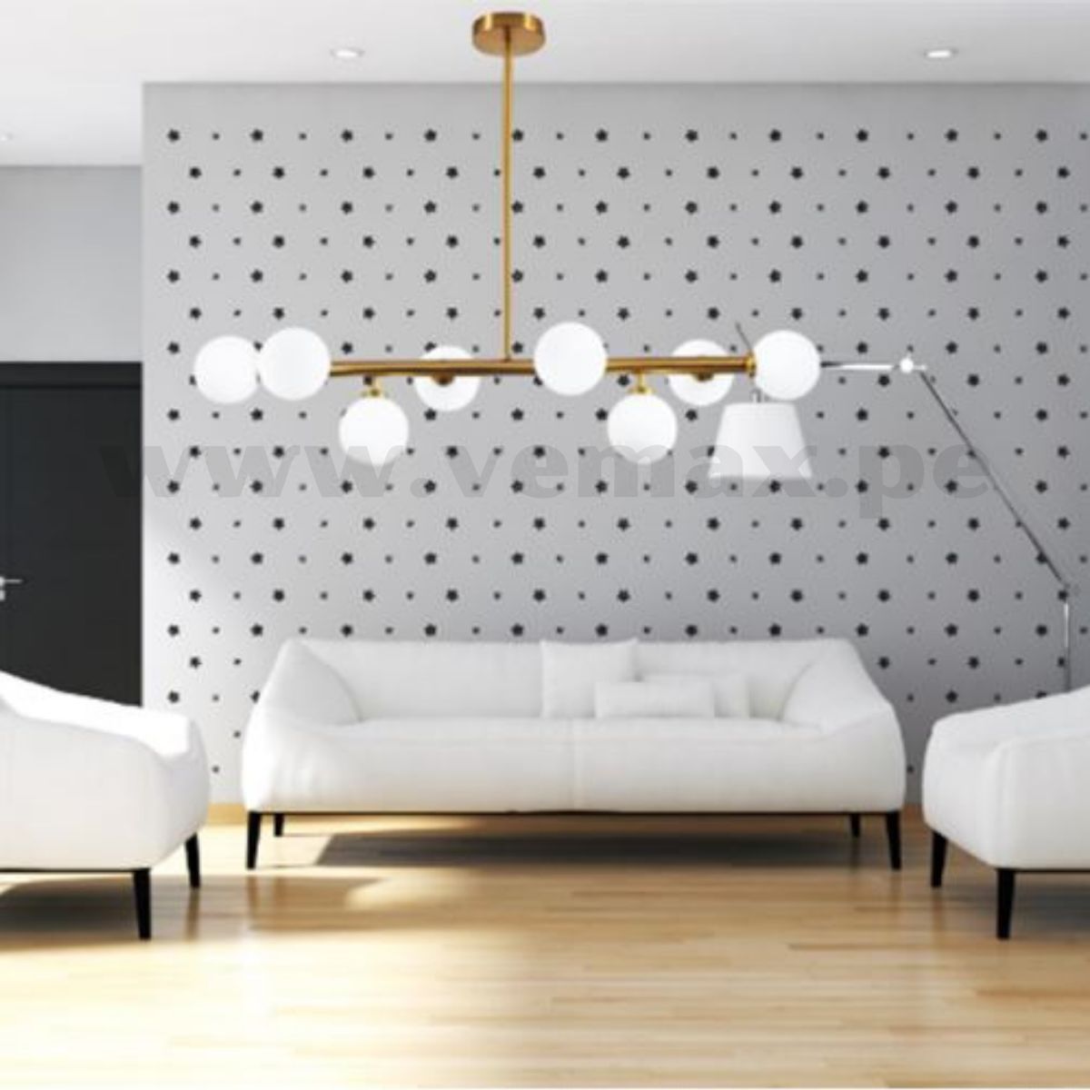 GENERICO - Lámpara Colgante Lustres Fixture Golden