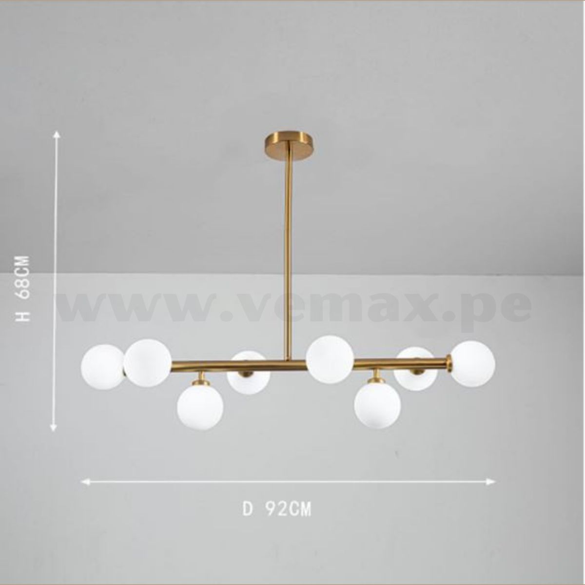 GENERICO - Lámpara Colgante Lustres Fixture Golden