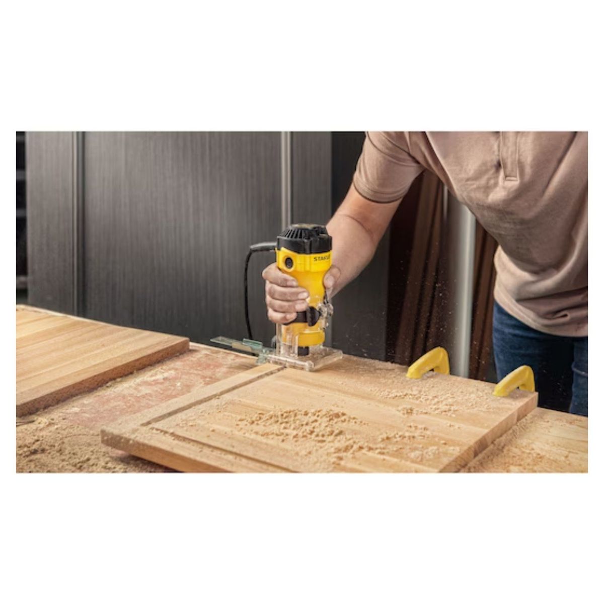 STANLEY - Fresadora de palma 550w + sierra circular 7141600w Stanley