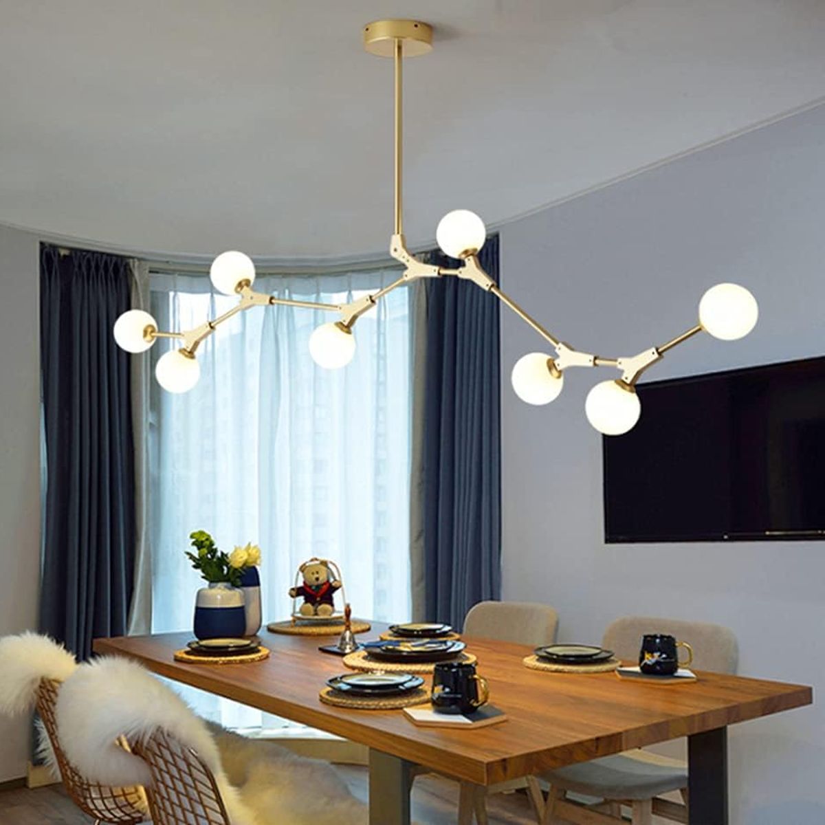 GENERICO - Lámpara Colgante Molecular Golden