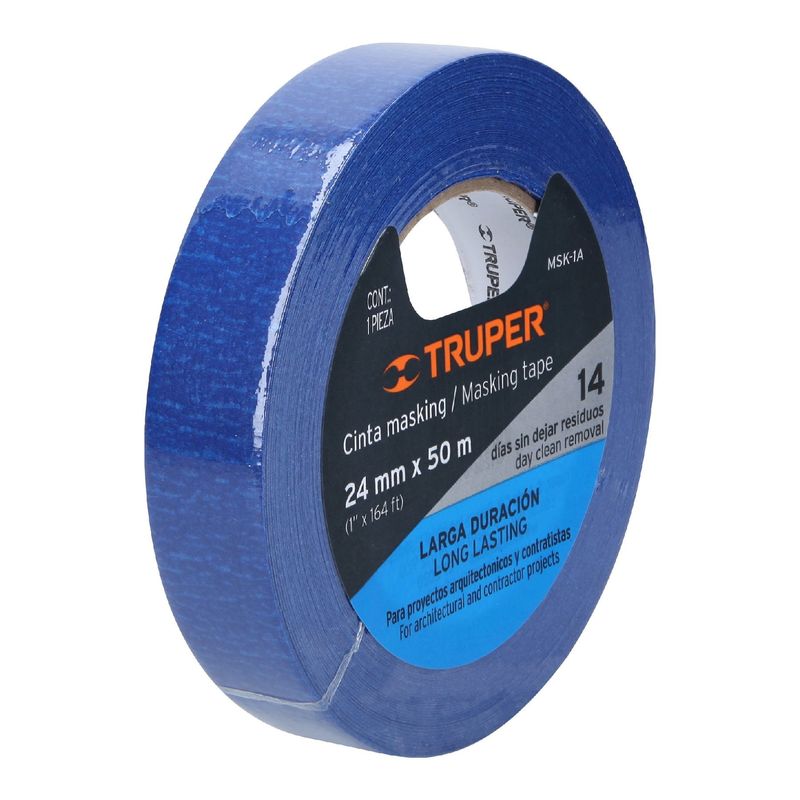 TRUPER - CINTA MASKING TAPE AZUL DE 1" X 50 M, TRUPER 12622