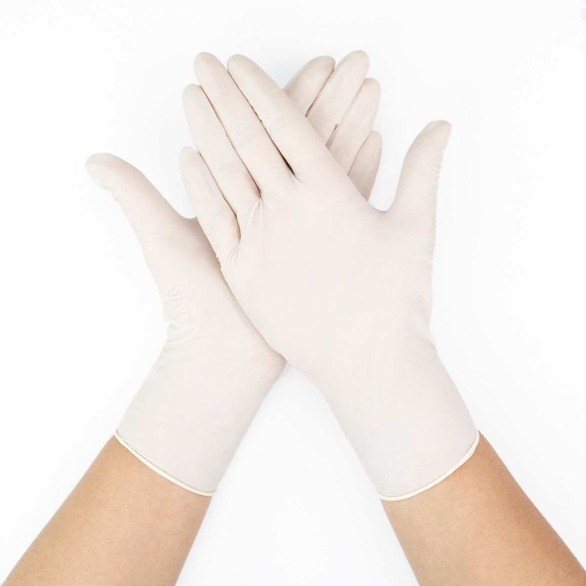 GENERICO - Guantes De Látex Empolvados Blancos Talla M Caja 100 UND