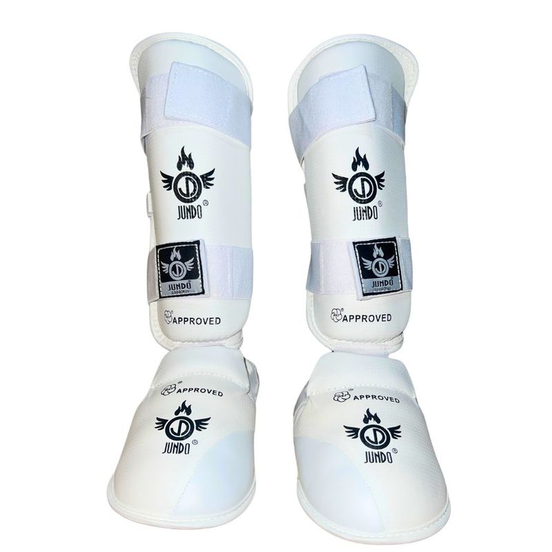 GENERICO - Canillera con empeinera de Karate WKF Jundo -  BLANCO Talla M