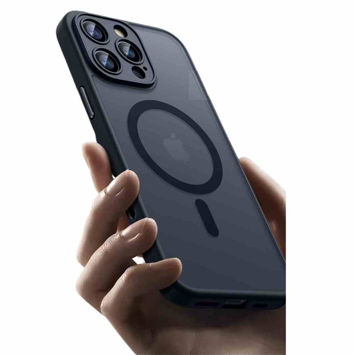 GENERICO - Case Magsafe Mate c/ Prot Cam  Para iPhone 16 pro - Color Negro