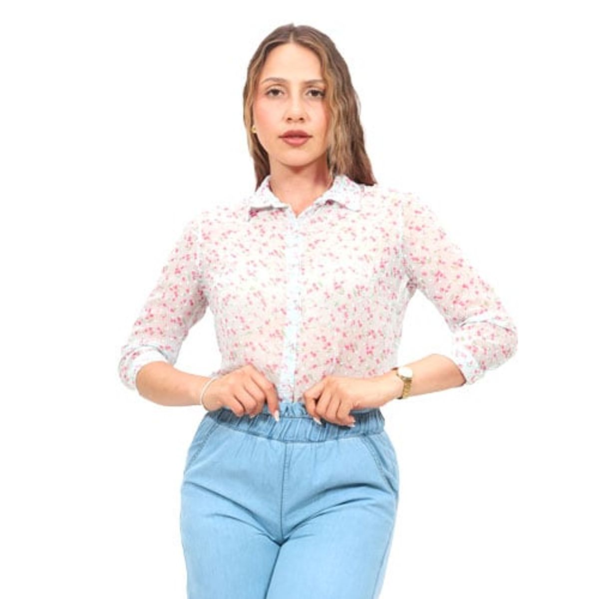 BOABLANCA - Blusa 100% algodón peruano Manga larga Tallas S a L