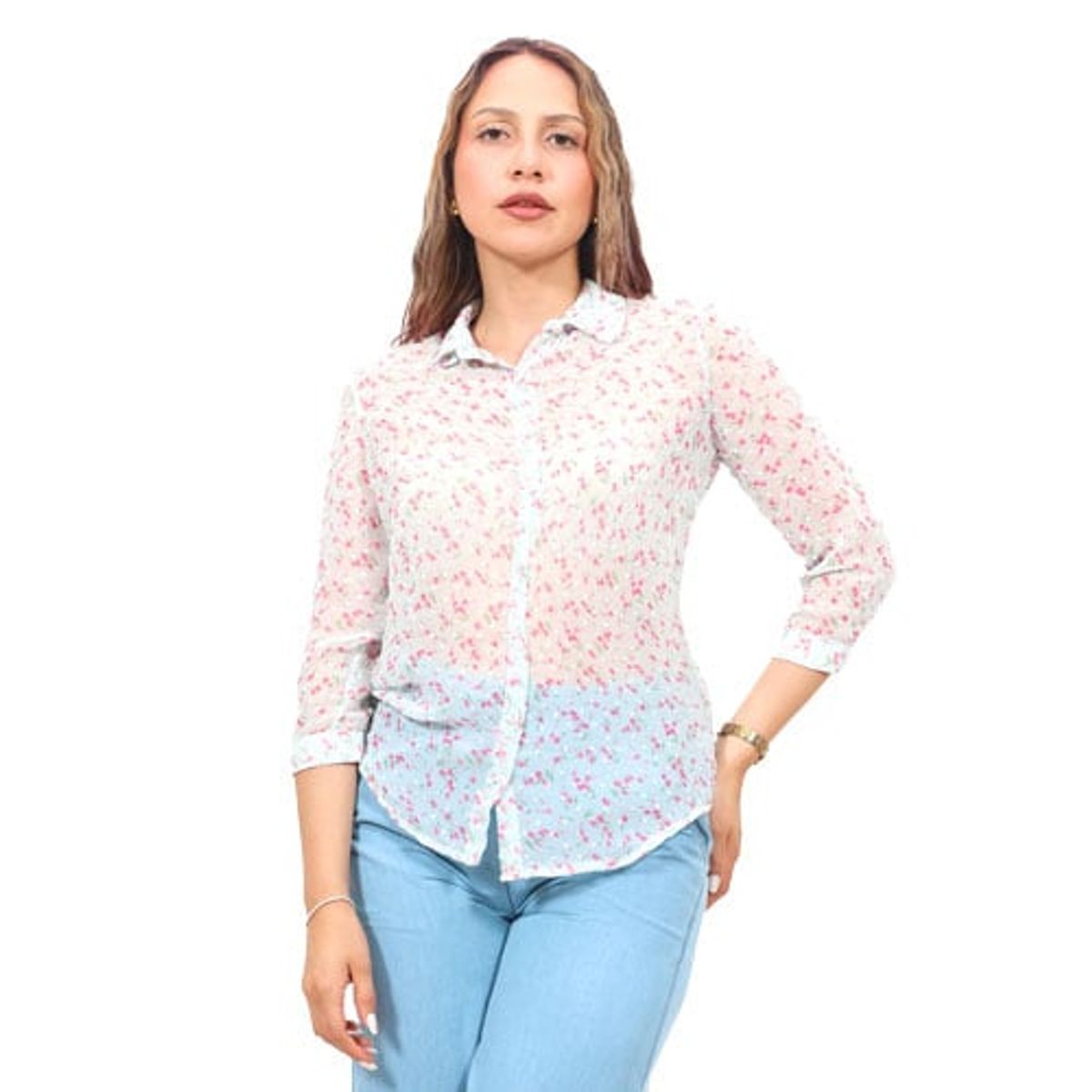 BOABLANCA - Blusa 100% algodón peruano Manga larga Tallas S a L