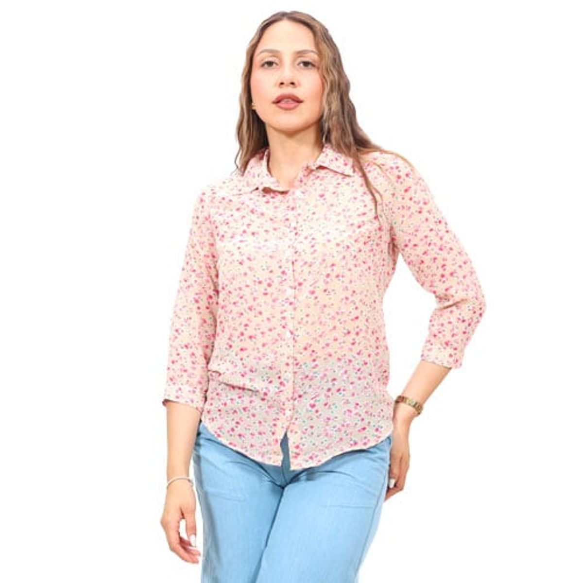 BOABLANCA - Blusa 100% algodón peruano Manga larga Tallas S a L