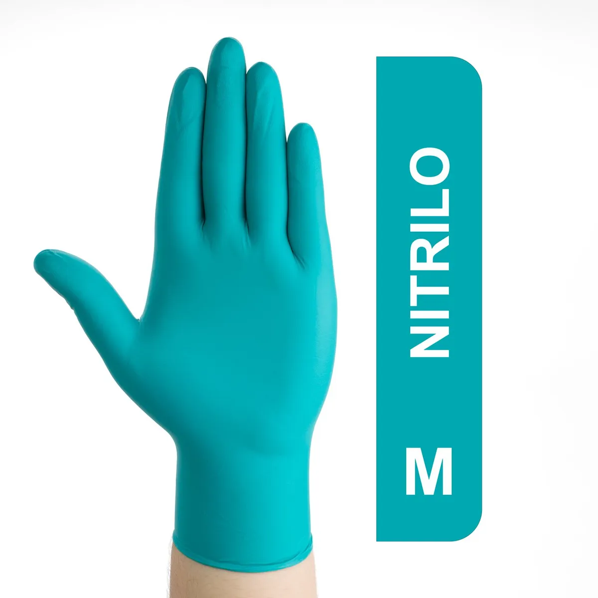 GENERICO - Guantes de Nitrilo Alto Riesgo de 6 GR Verdes Talla M Caja 100 UND