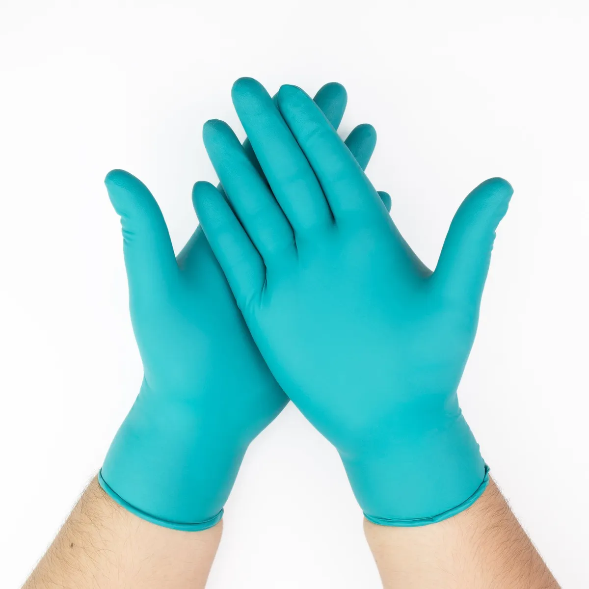 GENERICO - Guantes de Nitrilo Alto Riesgo de 6 GR Verdes Talla M Caja 100 UND