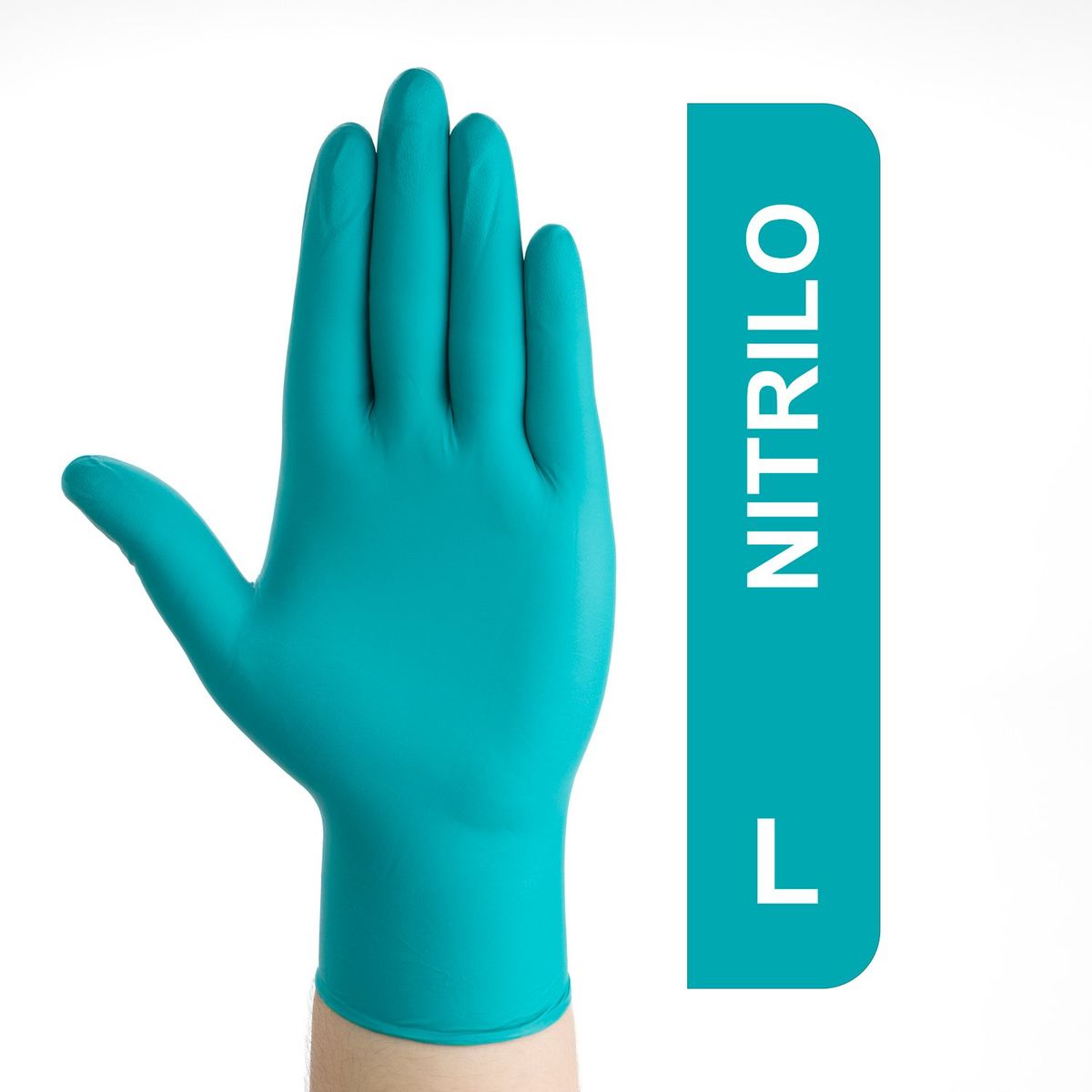 GENERICO - Guantes de Nitrilo Alto Riesgo de 6 GR Verdes Talla L CAJA 100 UND