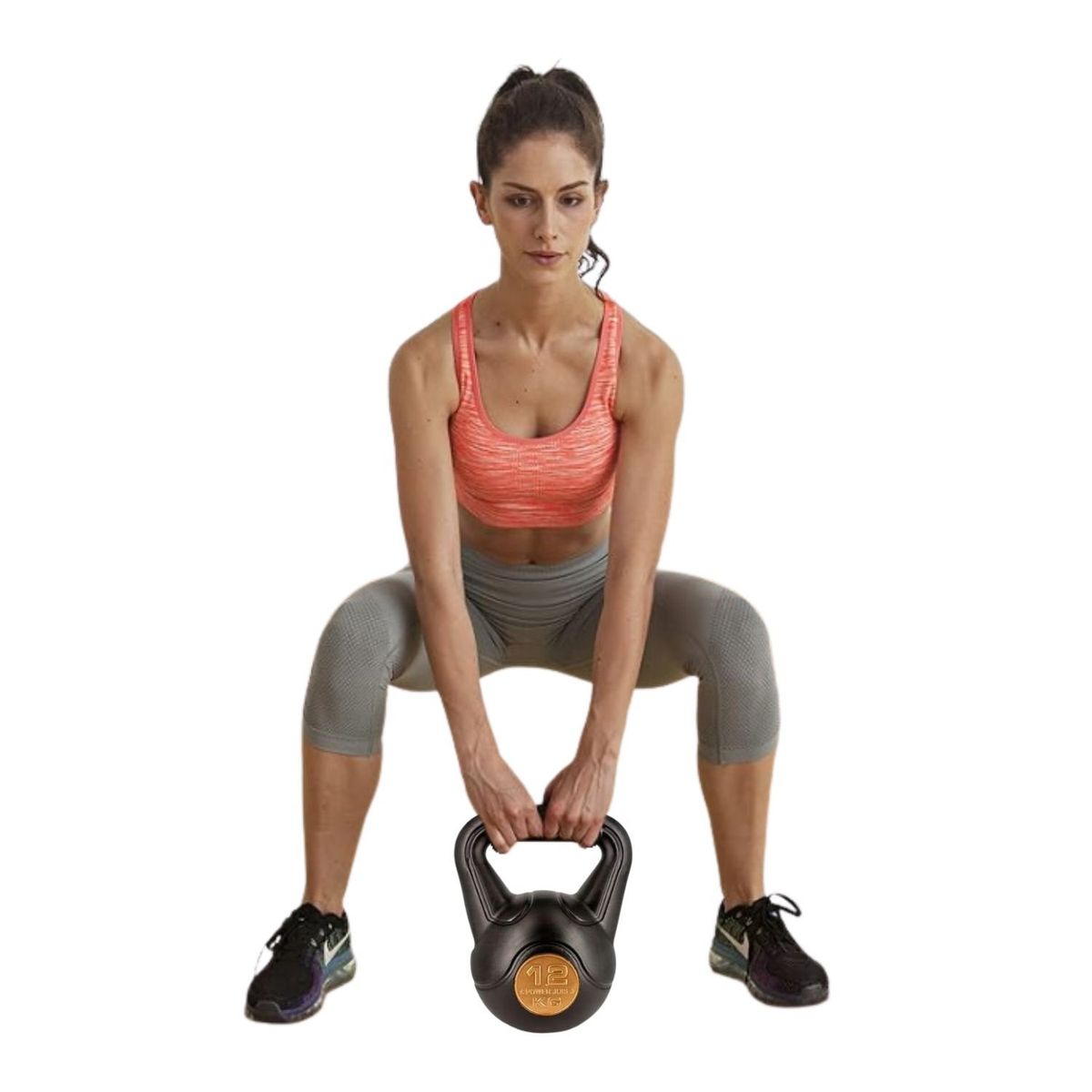 GENERICO - Pesa Rusa o Kettlebell Deporte -12 kg pvc Color Fucsia