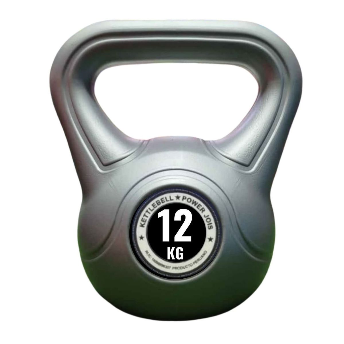 GENERICO - Pesa Rusa o Kettlebell Deporte -12 kg pvc Color  Plomo