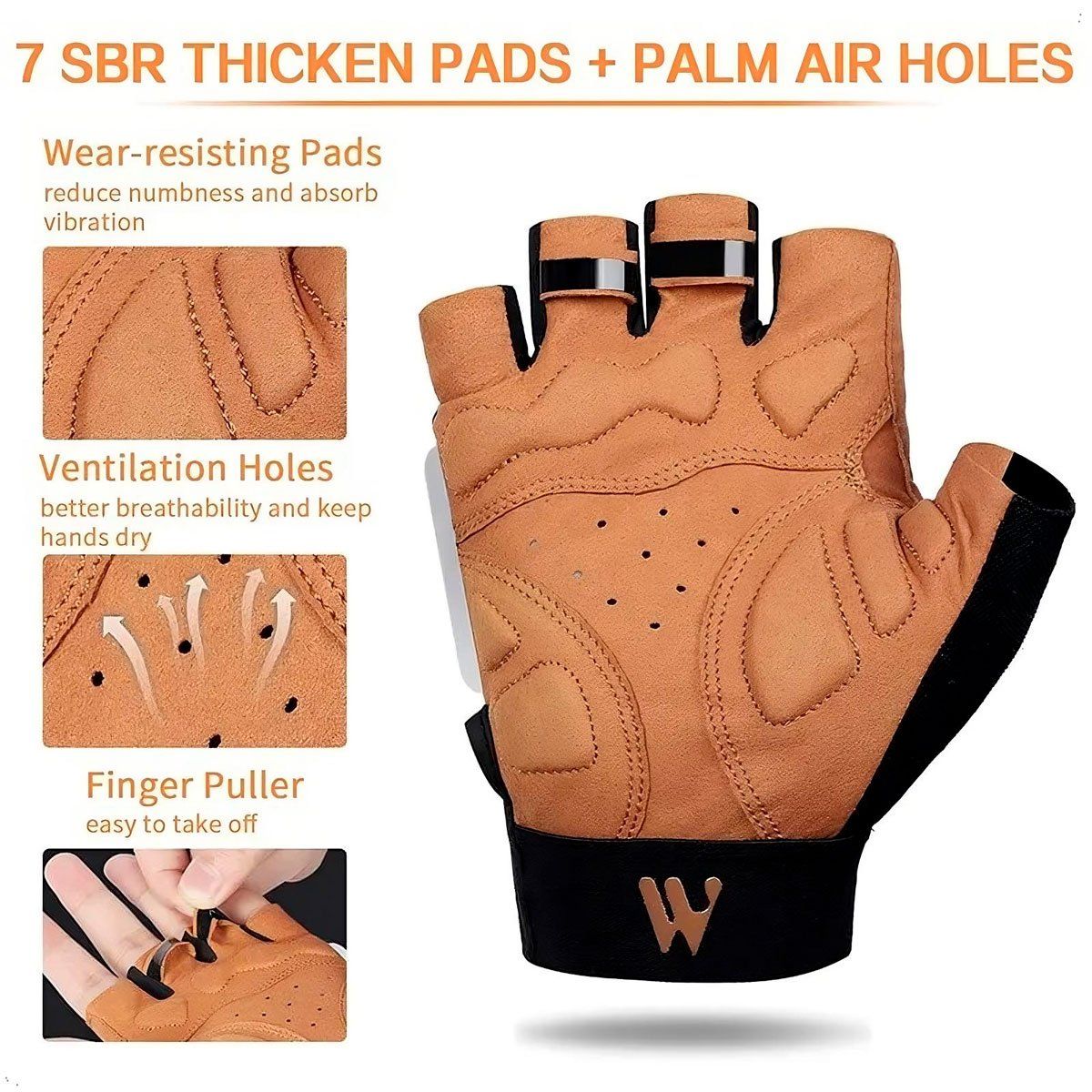 WEST BIKING - GUANTES PARA CICLISMO West Biking mitones Talla L