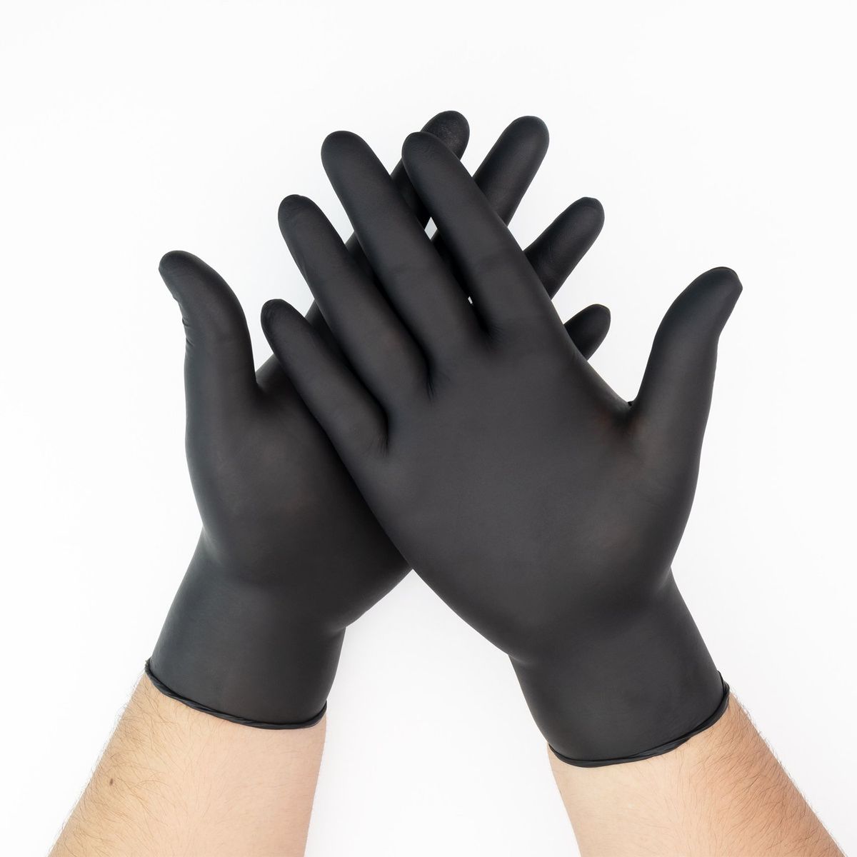 GENERICO - Guantes De Nitrilo Descartables Negros Talla L Caja 100 UND