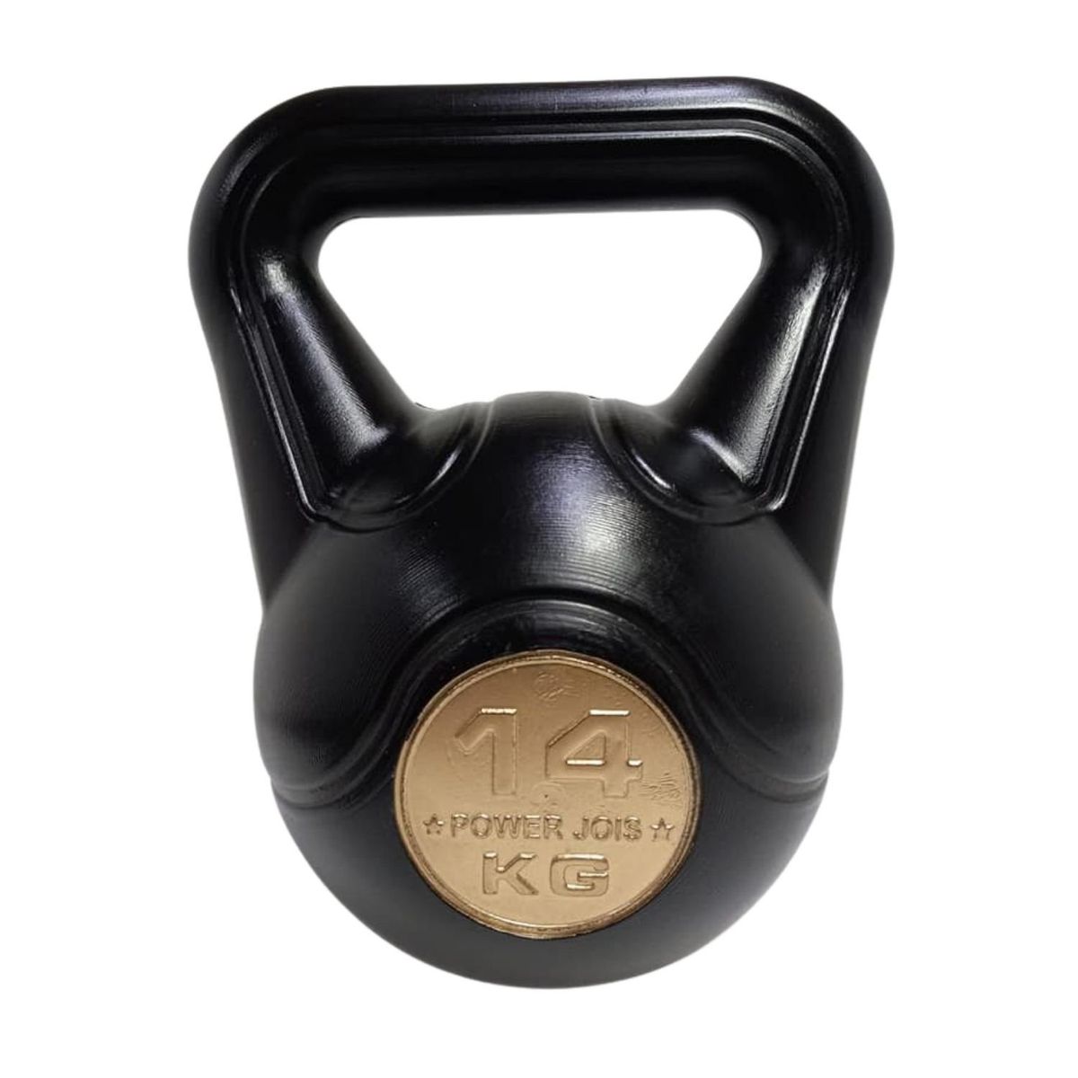 GENERICO - Pesa Rusa o Kettlebell Deporte -14 kg pvc Color  Negro