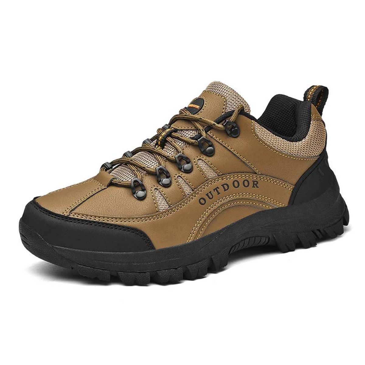 SHANDIAN - Zapatillas de Trekking para hombres Marrón
