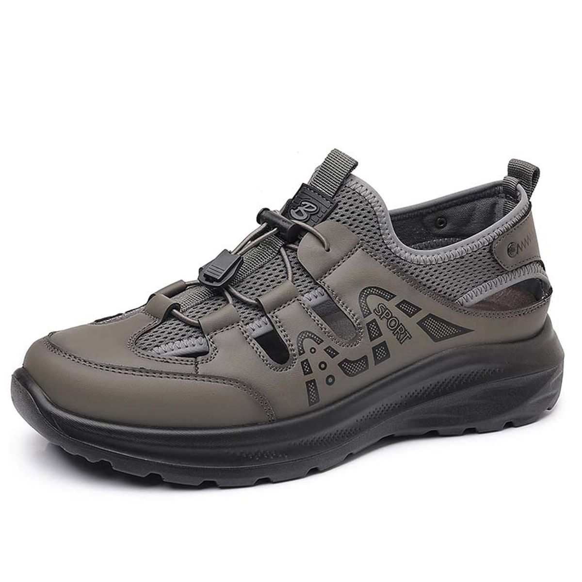 SHANDIAN - Zapatillas de Trekking para hombres Negro