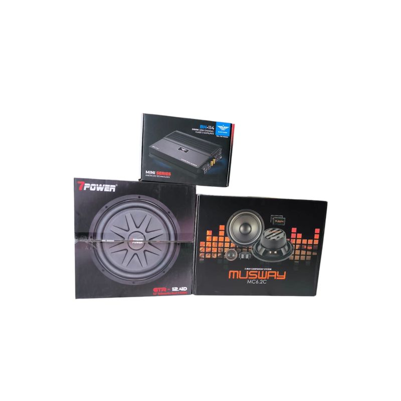 GENERICO - COMBO DE AUDIO COMPONENTES-AMPLIFICADOR-SUBWOOFER