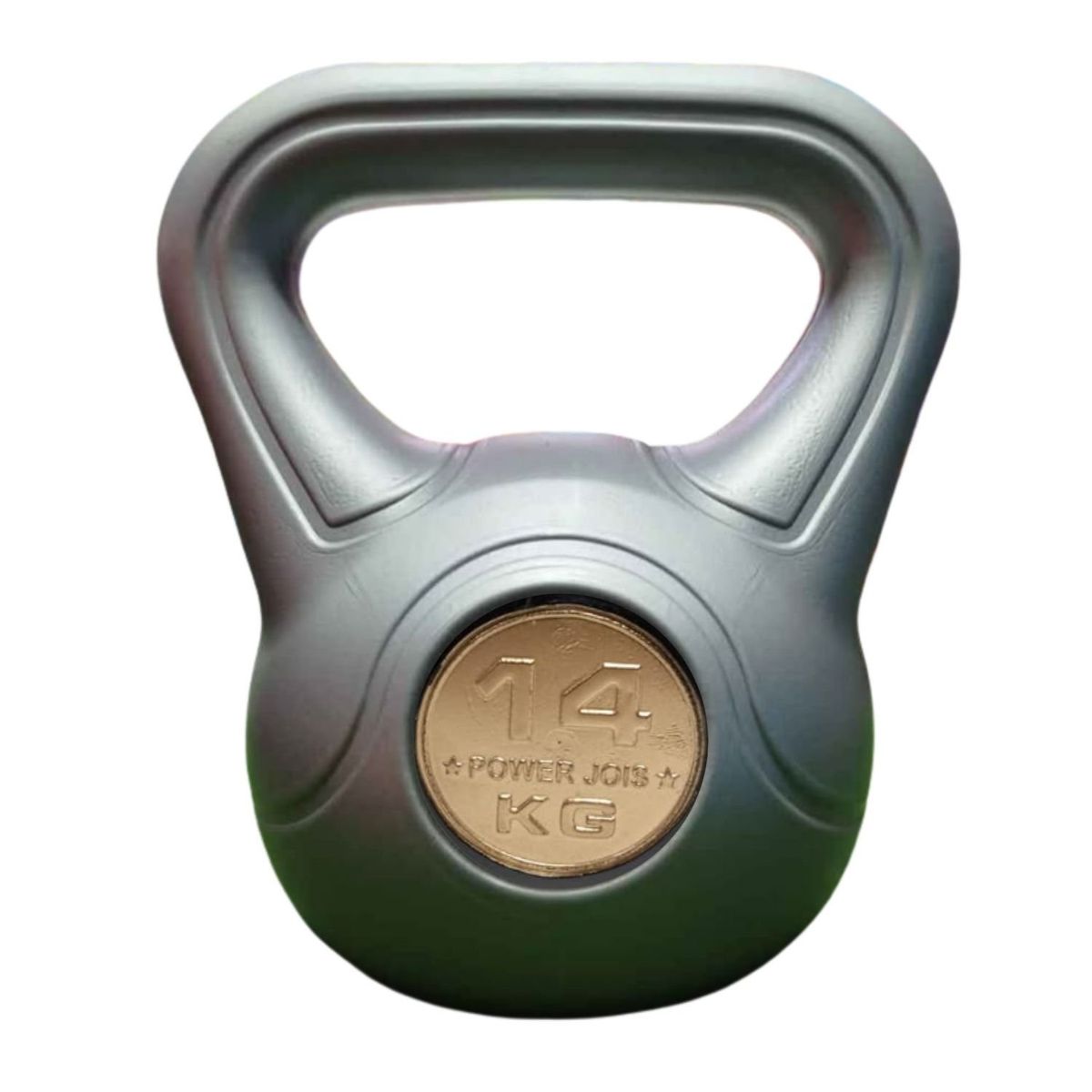 GENERICO - Pesa Rusa o Kettlebell Deporte -14 kg pvc Color  Plomo