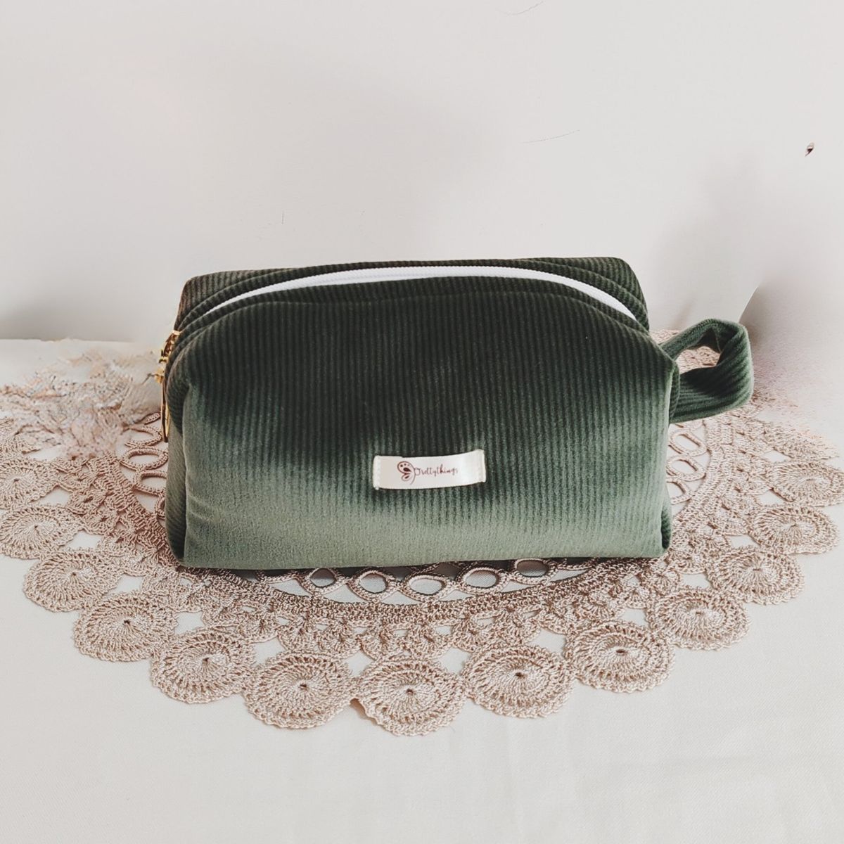 GENERICO - Neceser Porta Cosmético Small 17 cm x 10 cm x 10 cm - Color Olivo