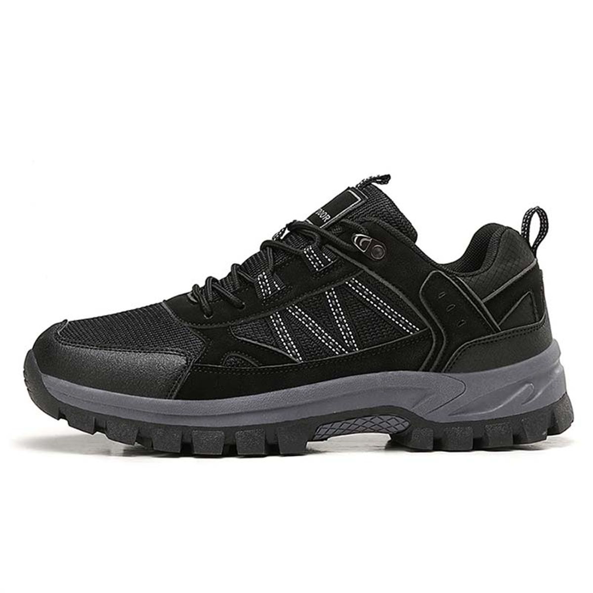 SHANDIAN - Zapatillas de Trekking para hombres Negro