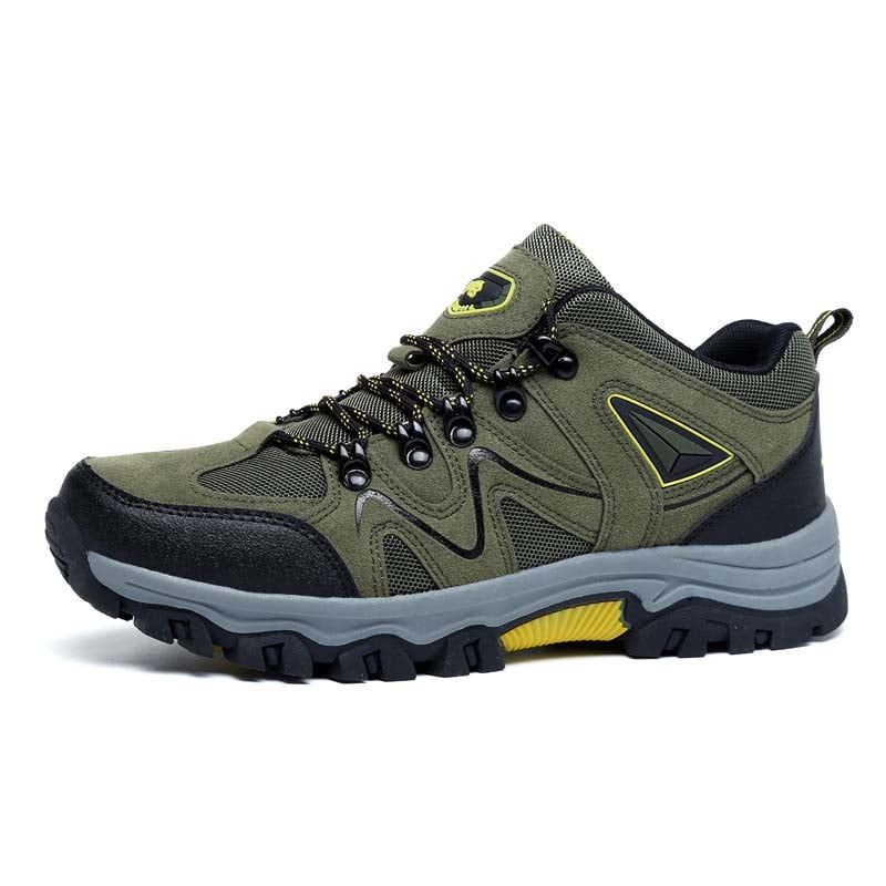 SHANDIAN - Zapatillas de Trekking para hombres Marrón