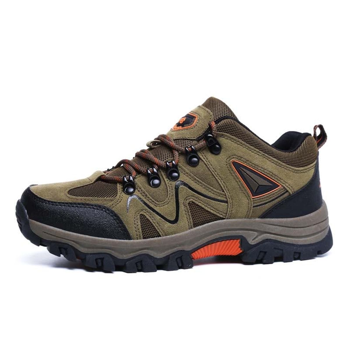 SHANDIAN - Zapatillas de Trekking para hombres Marrón