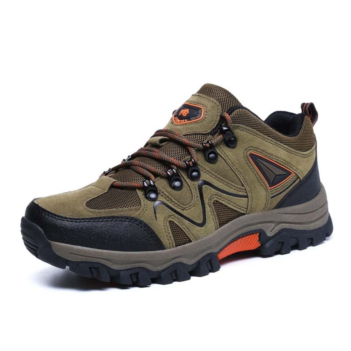 SHANDIAN - Zapatillas de Trekking para hombres Marrón