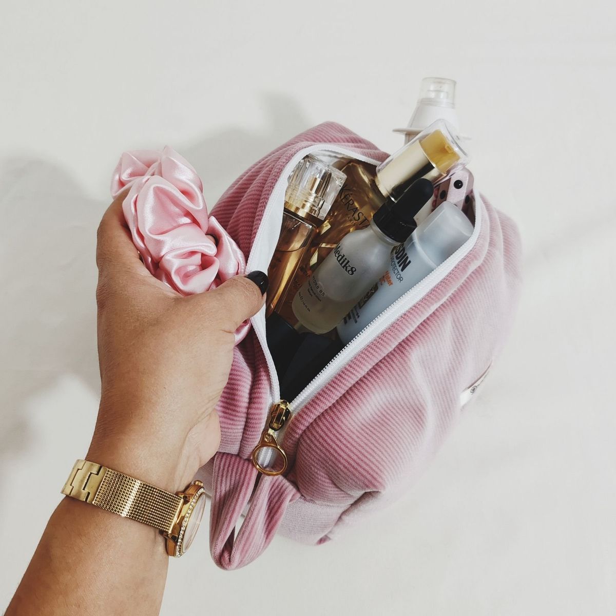 GENERICO - Neceser Porta Cosmético Small 17 cm x 10 cm x 10 cm - Color Palo Rosa