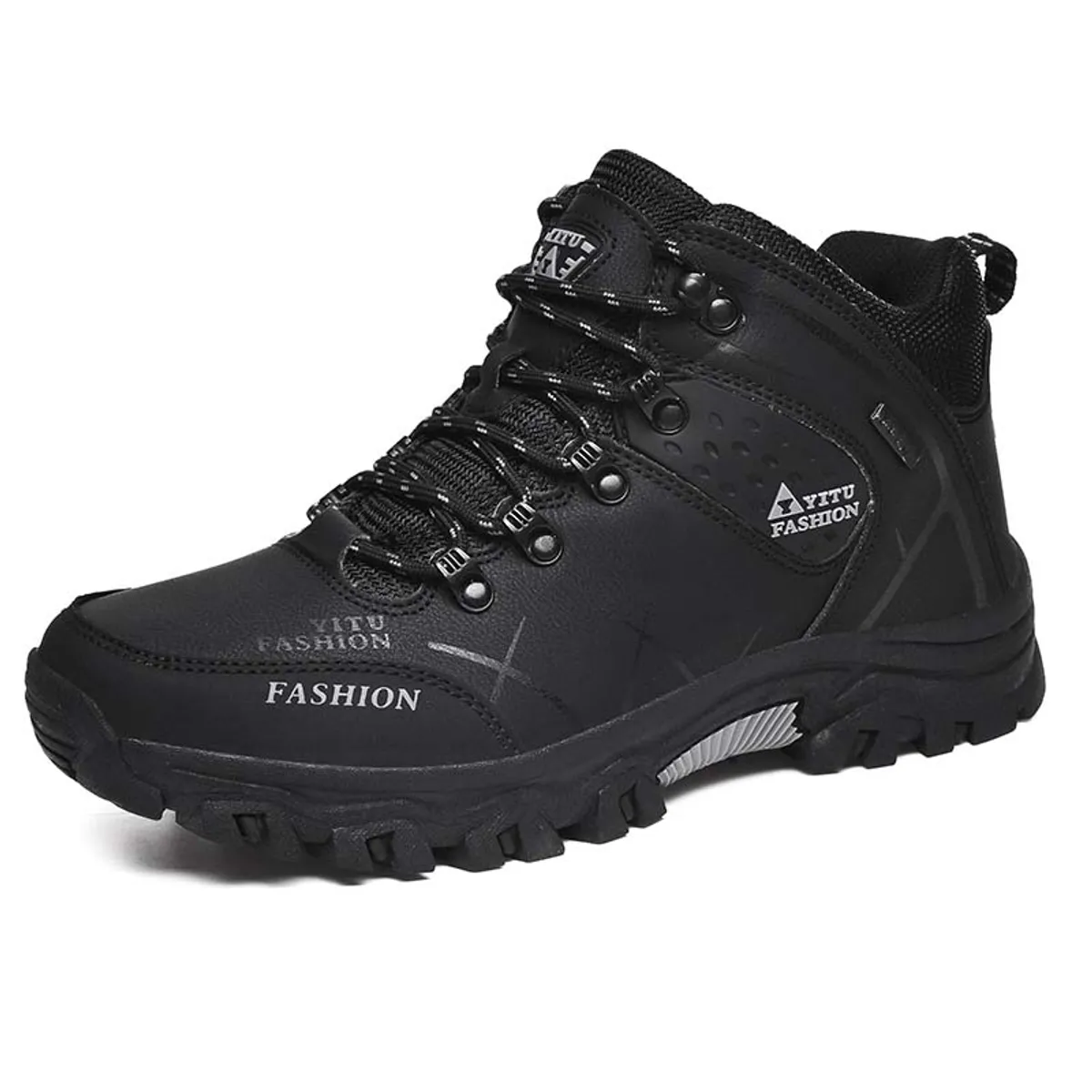SHANDIAN - Zapatillas de Trekking para hombres Negro