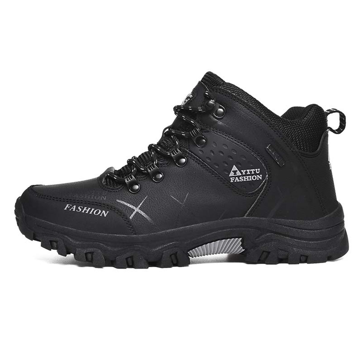 SHANDIAN - Zapatillas de Trekking para hombres Negro