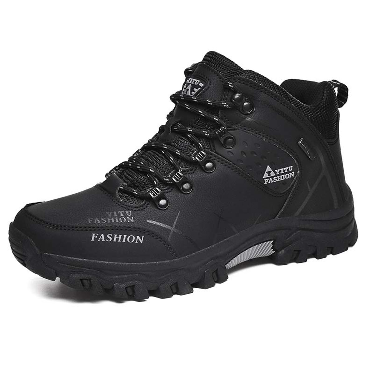 SHANDIAN - Zapatillas de Trekking para hombres Negro