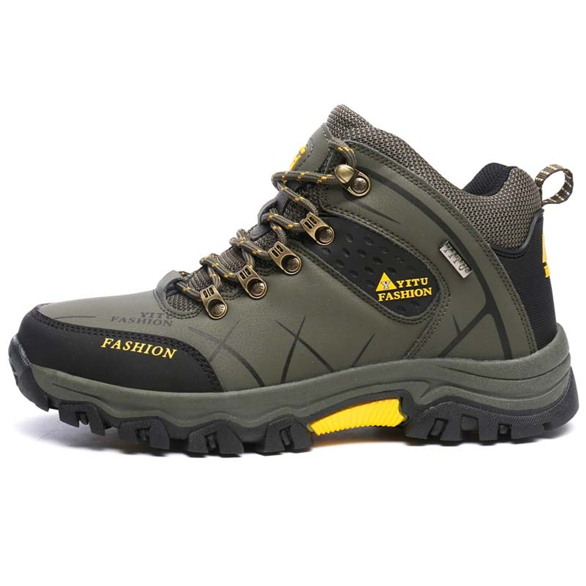 SHANDIAN - Zapatillas de Trekking para hombres Negro