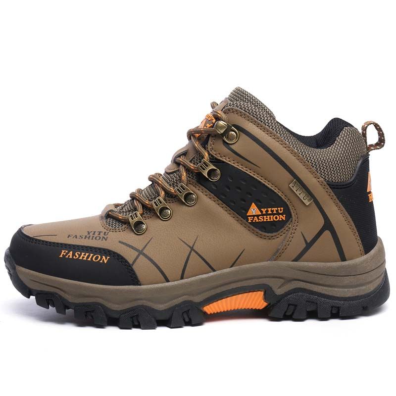 SHANDIAN - Zapatillas de Trekking para hombres Negro