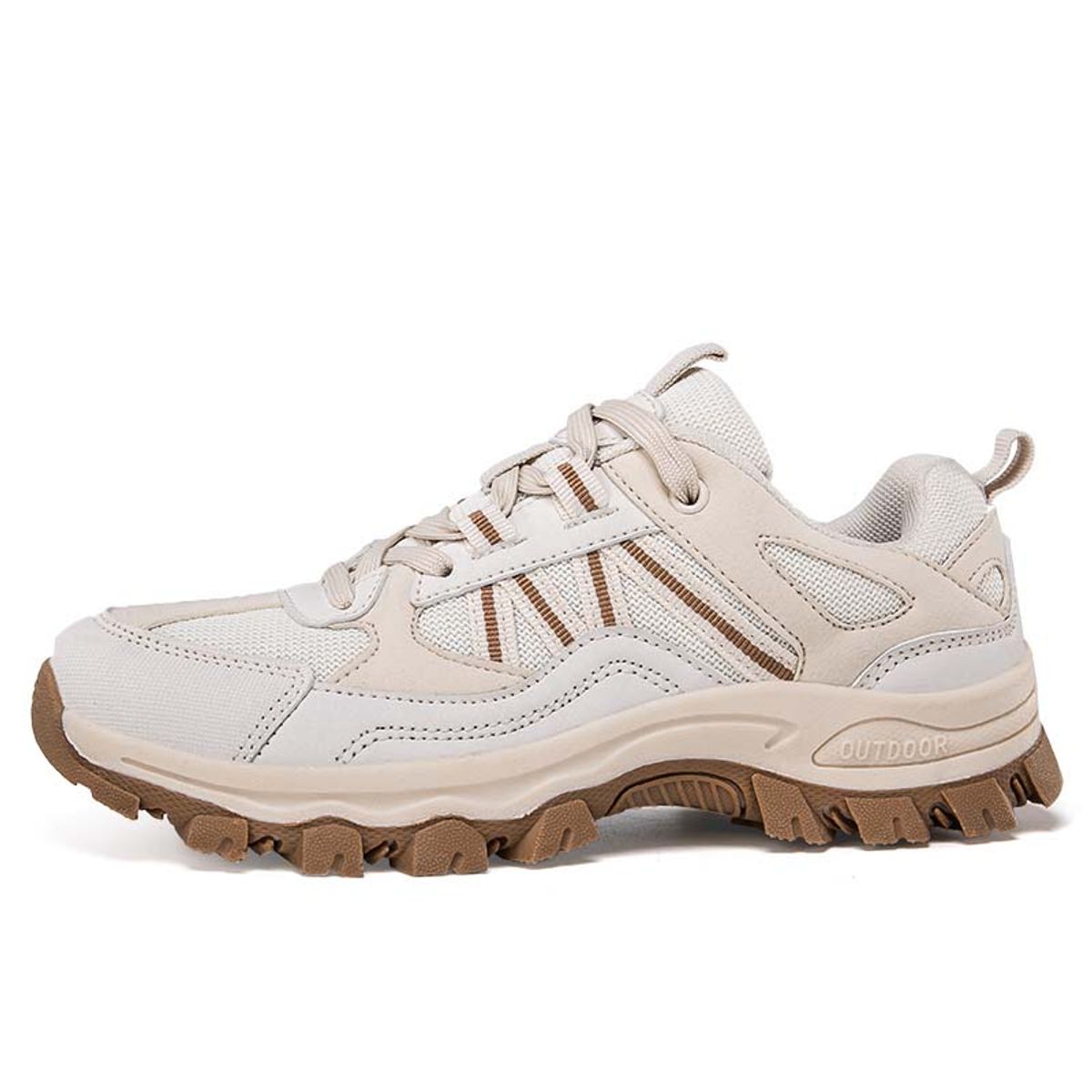 SHANDIAN - Zapatillas de mujer trekking para Beige