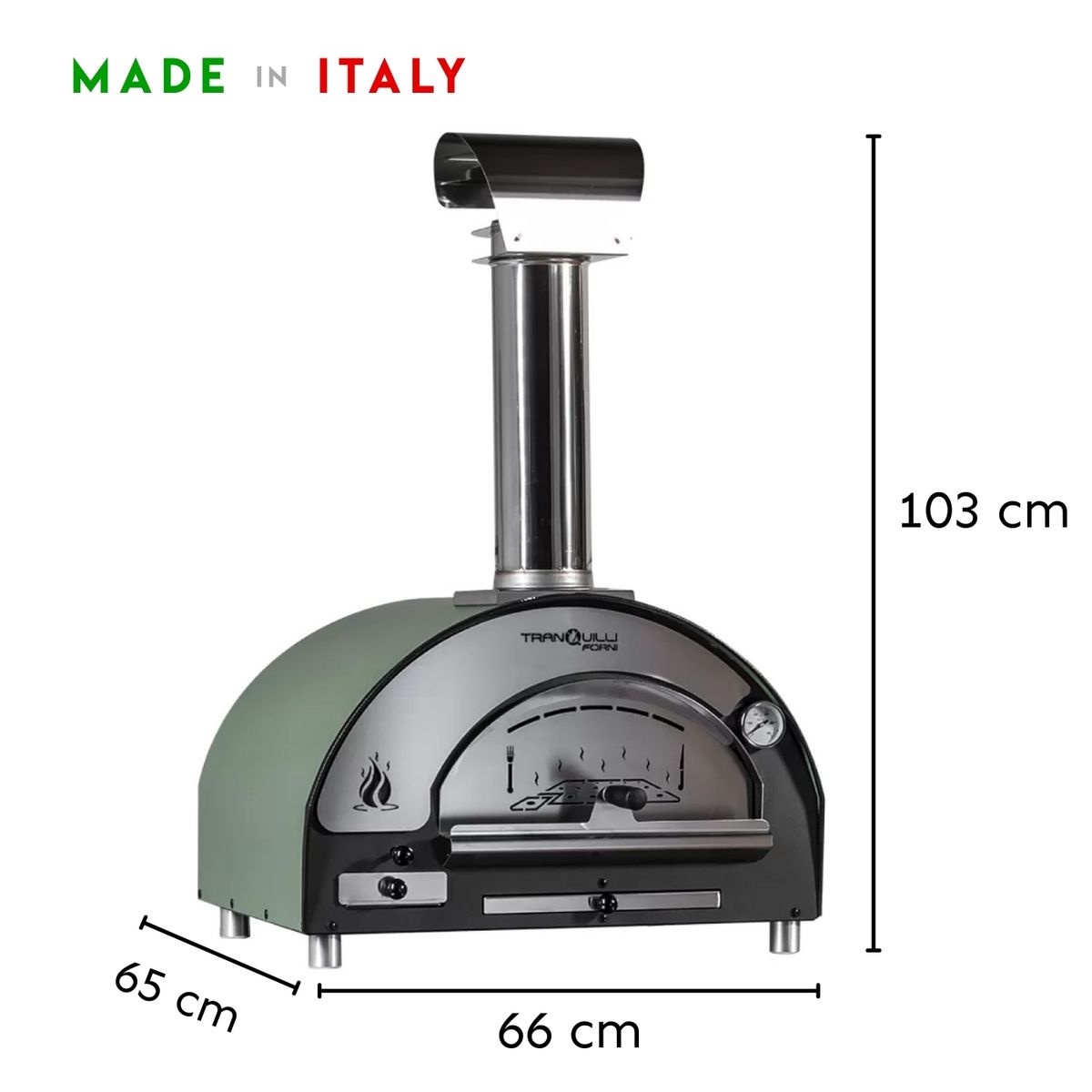 TRANQUILLI FORNI - Horno Italiano a la Leña I Tamaño Baby I Verde