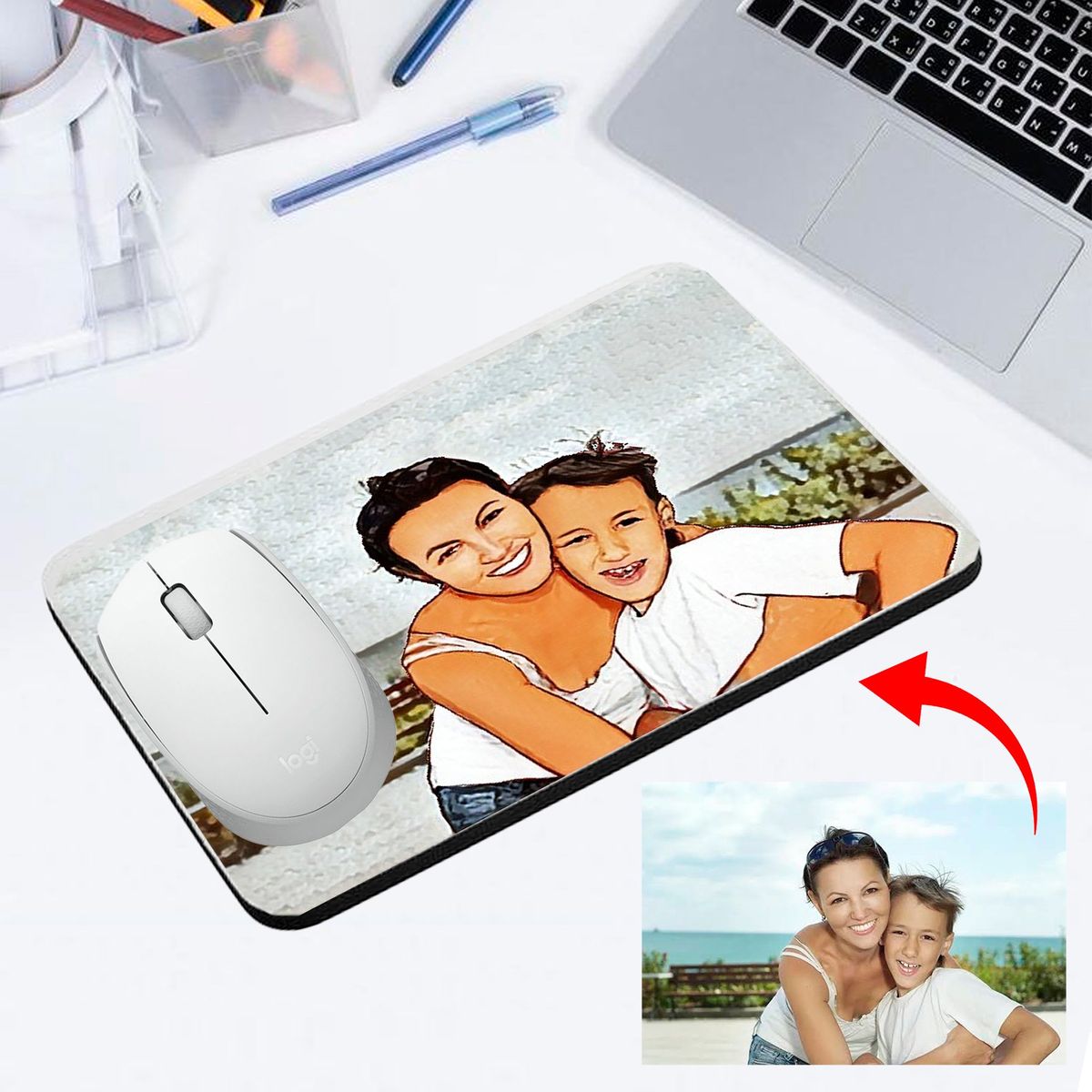 M MATIX SHOP - Matix- Regalos Personalizados - Mousepad Caricatura - Cumpleaños