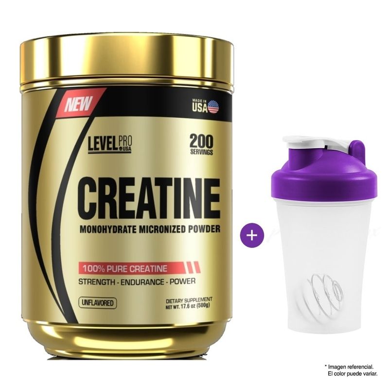 LEVEL PRO - CREATINE MICRONIZED LEVEL PRO 500 GRAMOS + Regalo