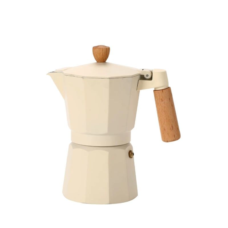 OEM - Cafetera Moka Italiana 3 Tazas - 150ml Crema Elegante