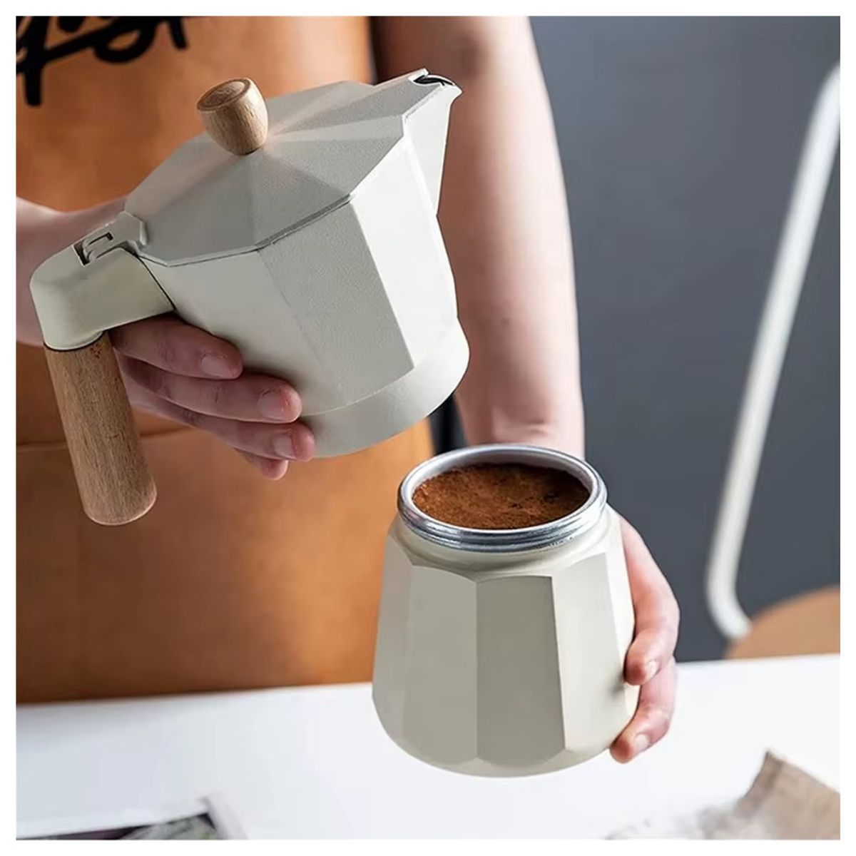 PENTHA - Cafetera Moka Italiana 3 Tazas - 150ml Crema Elegante