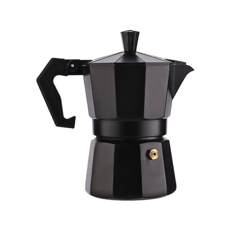 OEM - Cafetera Moka Italiana Café Espresso 3 Tazas - 150ml Negro