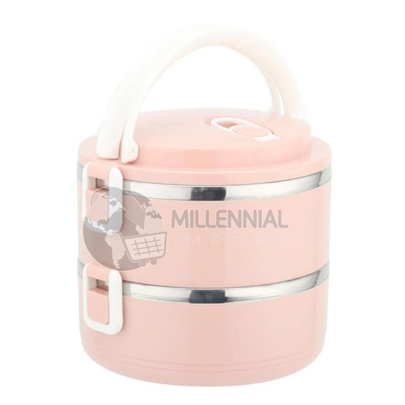 GENERICO - Táper Termo Lonchera Contenedor de Alimentos de 1.4 Litros de Acero