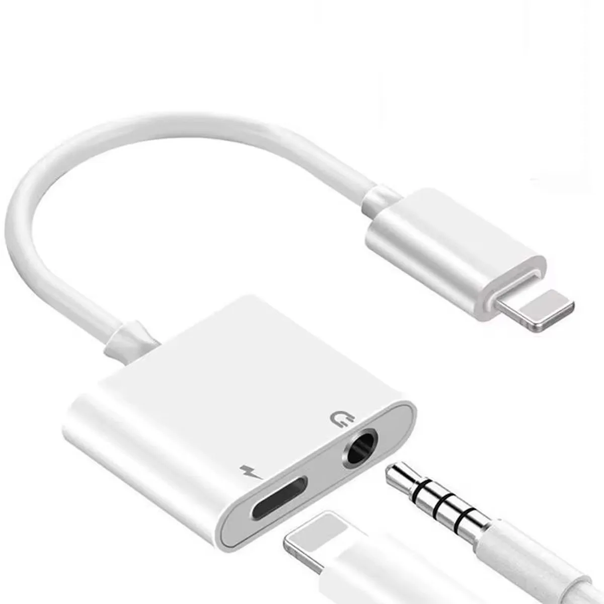 SMART - ADAPTADOR LIGHTNING CON ENTRADA 35MM Y ENTRADA LIGHTNING PARA IPHONE