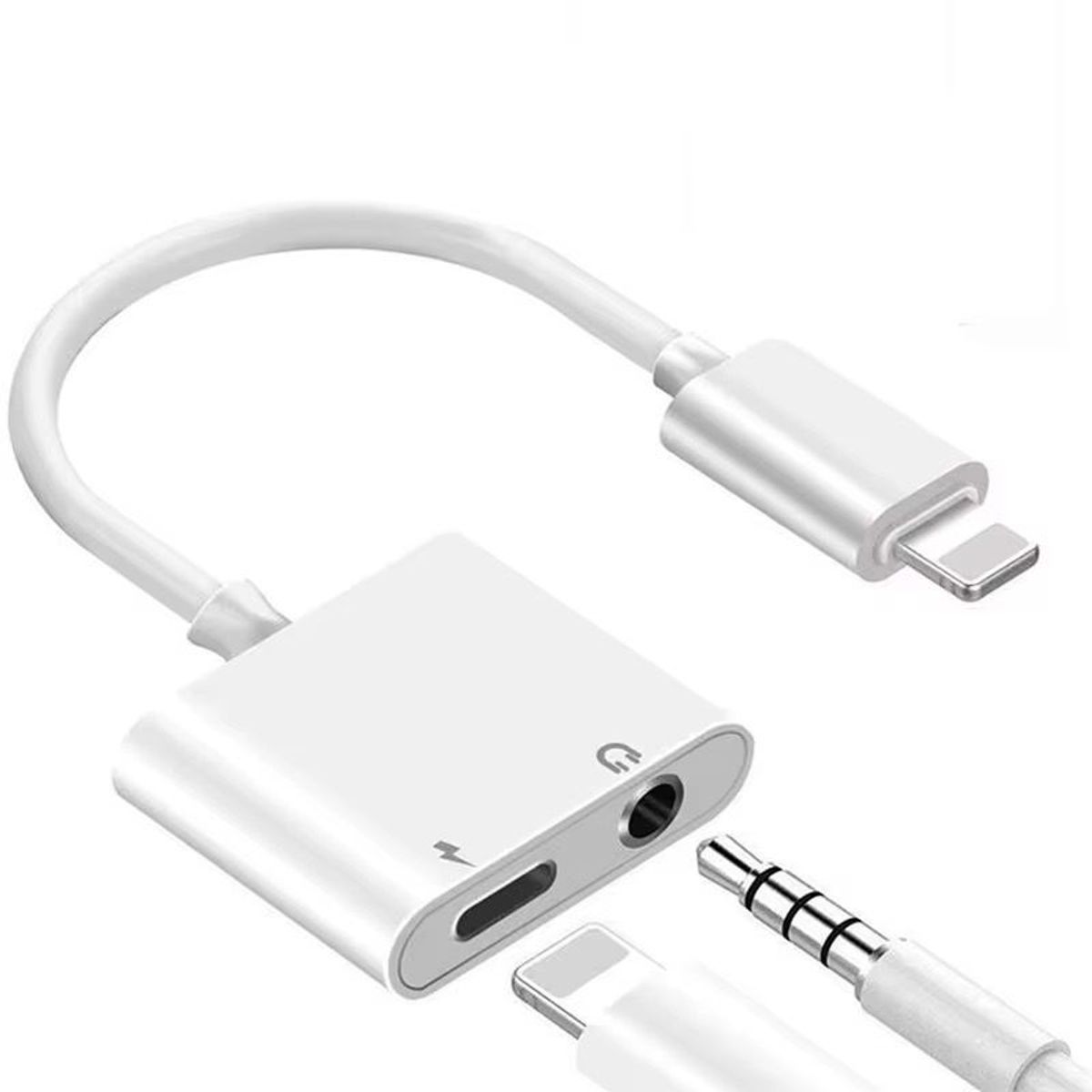 SMART - ADAPTADOR LIGHTNING CON ENTRADA 35MM Y ENTRADA LIGHTNING PARA IPHONE