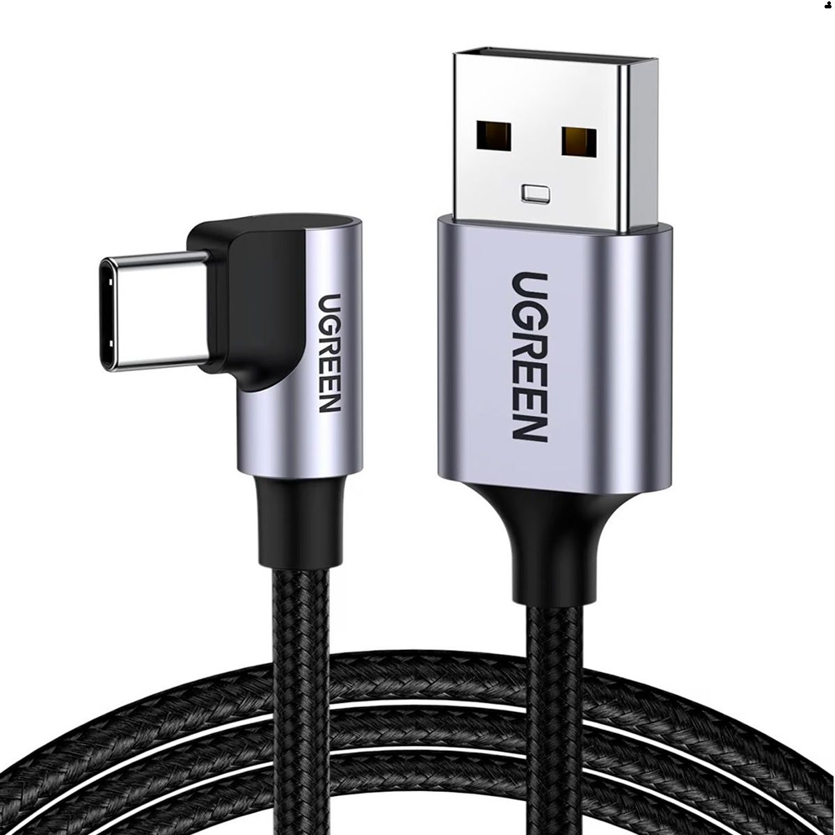 UGREEN - Cable Carga Rapida 90° Usb A - Tipo C 3.0 3a Ugreen 2metros