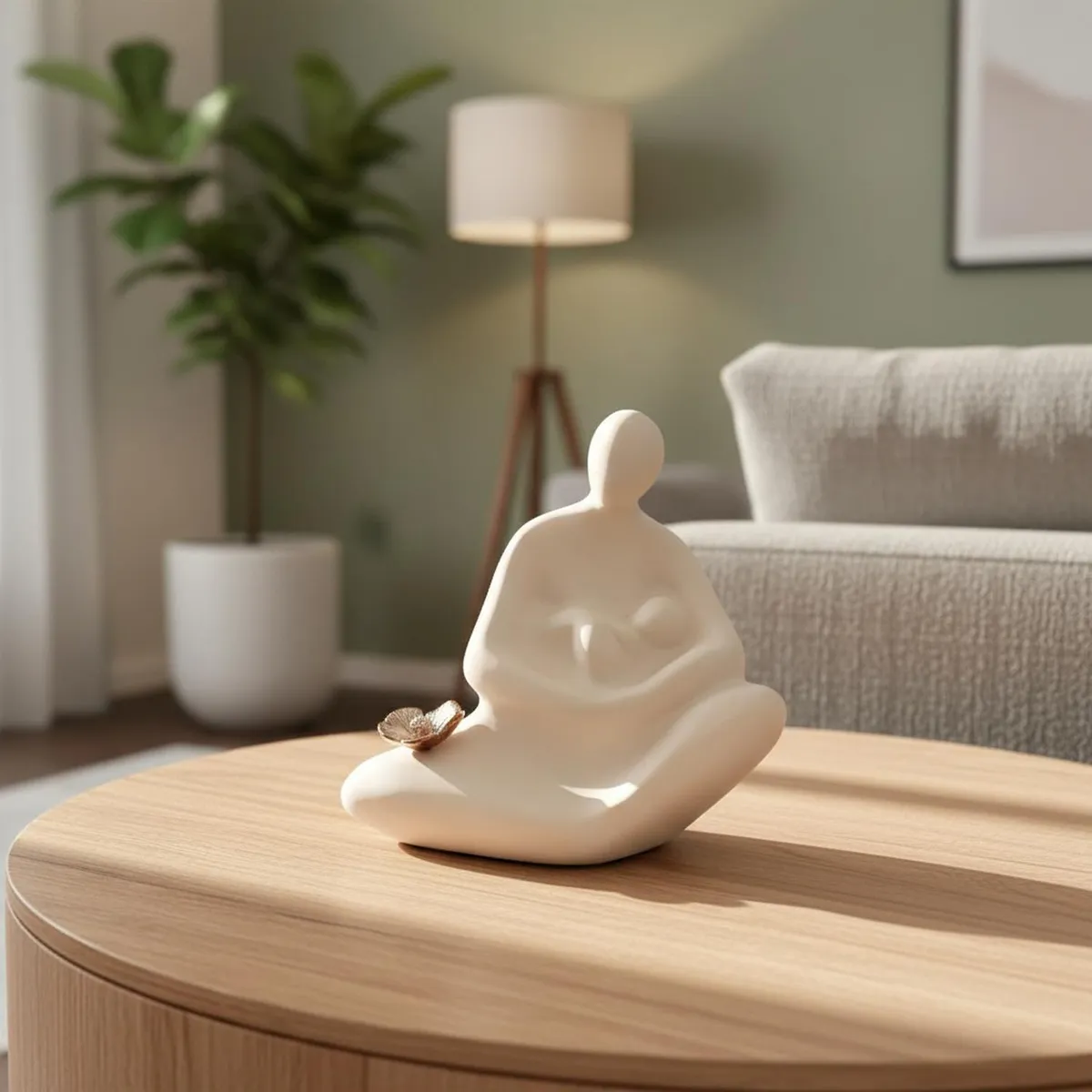 MAP DESIGN HOME - Adorno Figura de Madre con Bebe 18x12x16cm