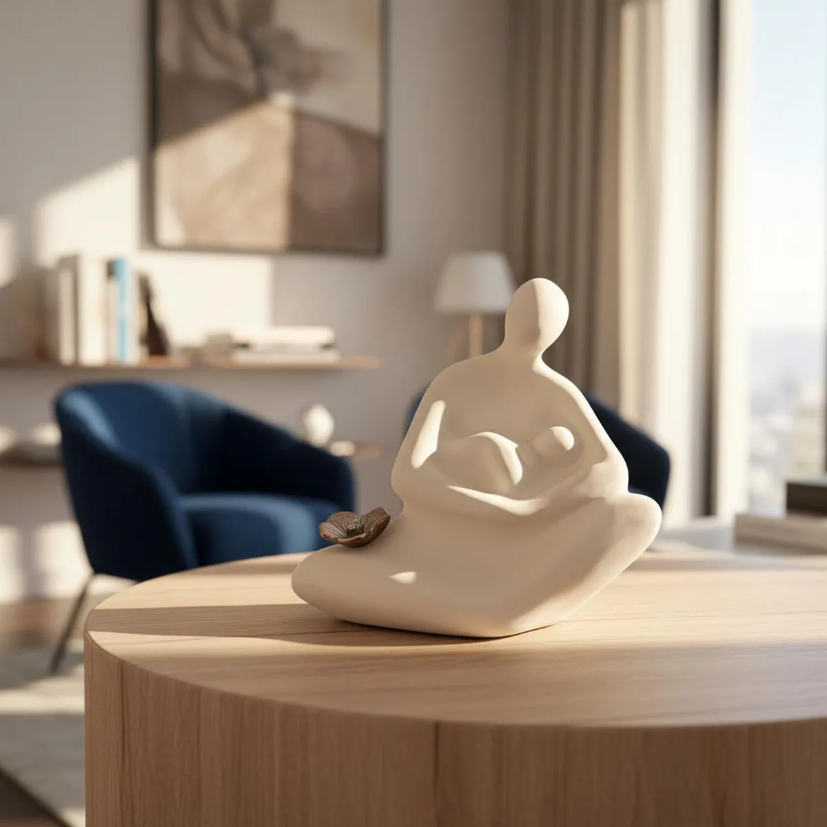 MAP DESIGN HOME - Adorno Figura de Madre con Bebe 18x12x16cm