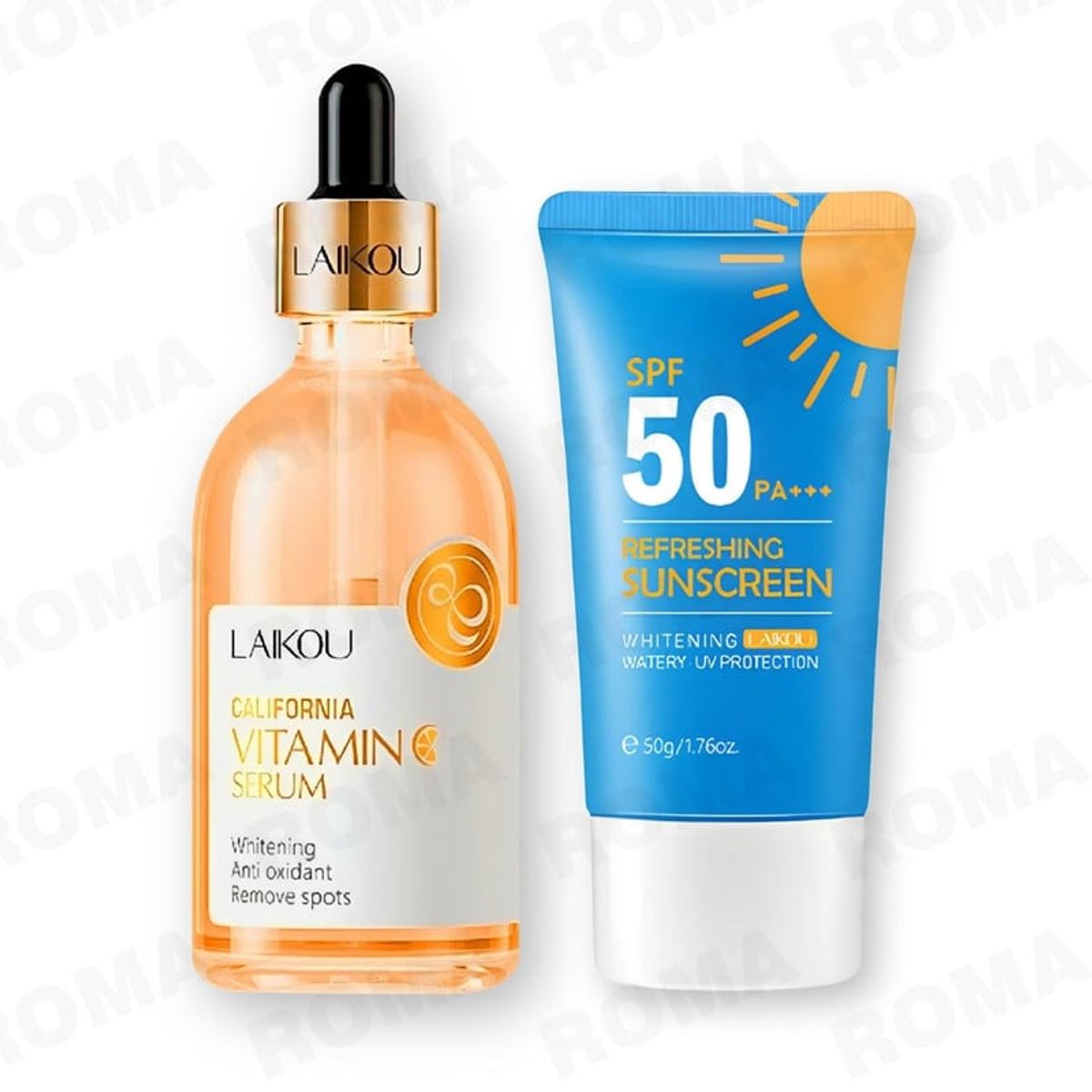 GENERICO - KIT SERUM VITAMINA C Y BLOQUEADOR SPF50 REFRESCANTE LAIKOU