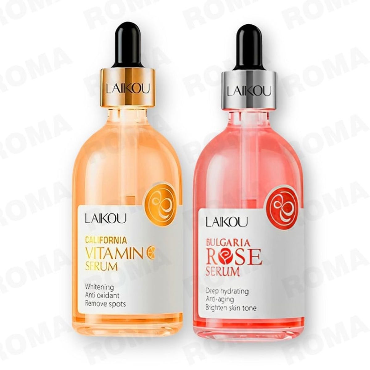 GENERICO - KIT SERUM VITAMINA C LAIKOU 100ML Y SERUM BULGARIA ROSE LAIKOU