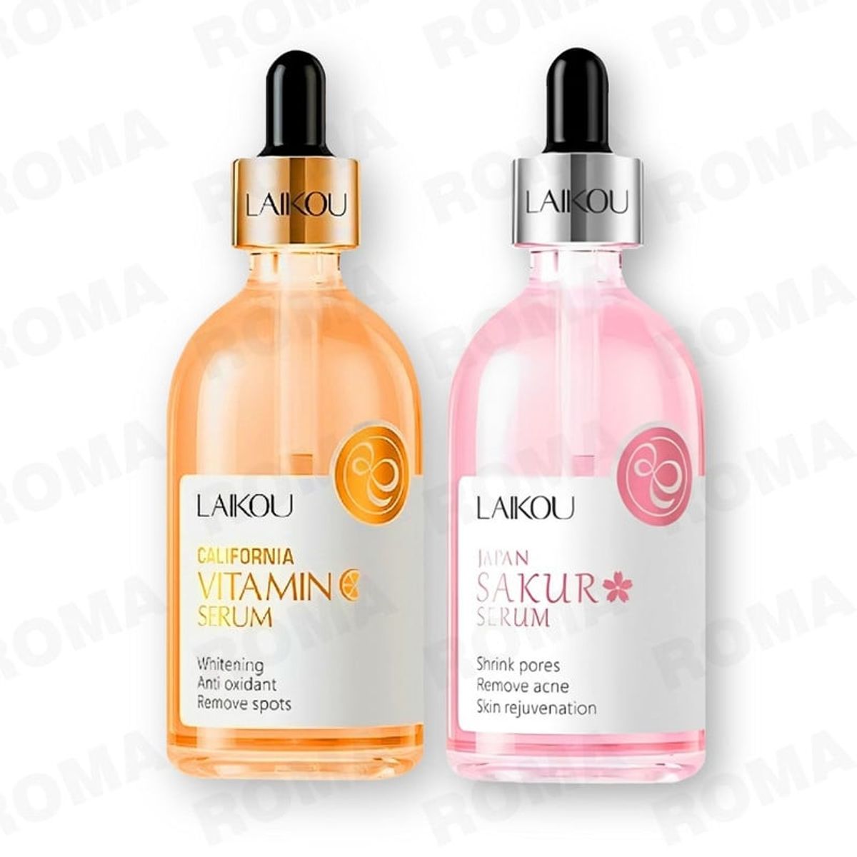 GENERICO - KIT SERUM VITAMINA C LAIKOU 100ML Y SERUM JAPAN SAKURA LAIKOU 100ML